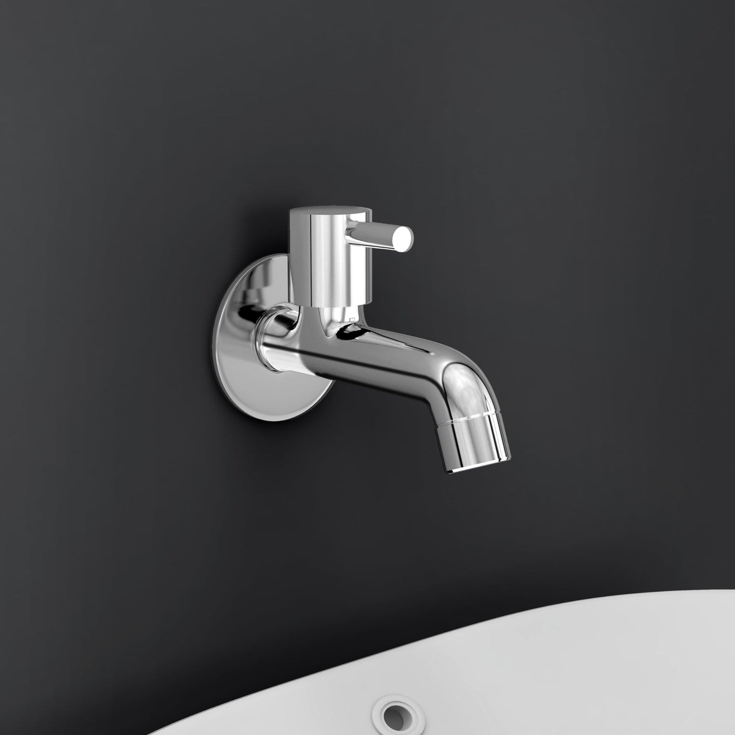 Plantex brass bib cock - bathroom installation