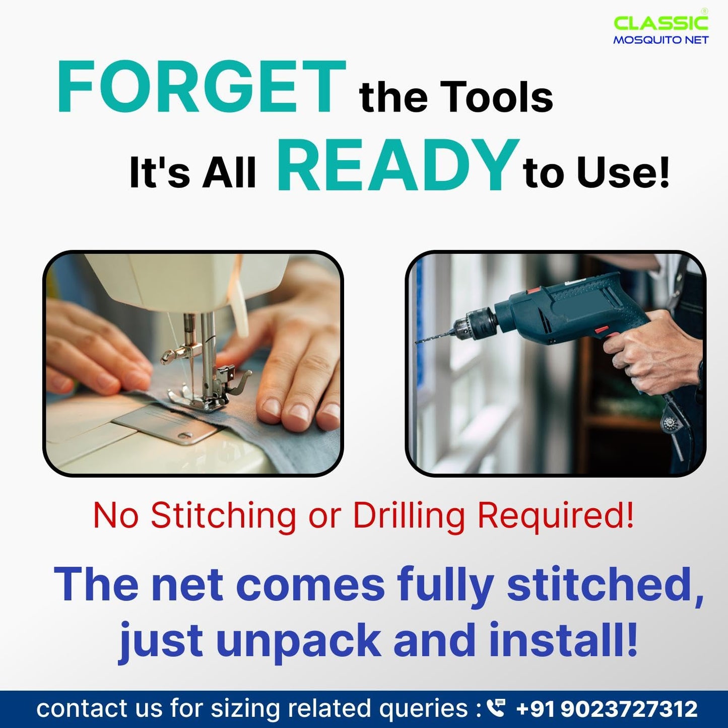 Classic Mosquito Net - bedroom insect barrier