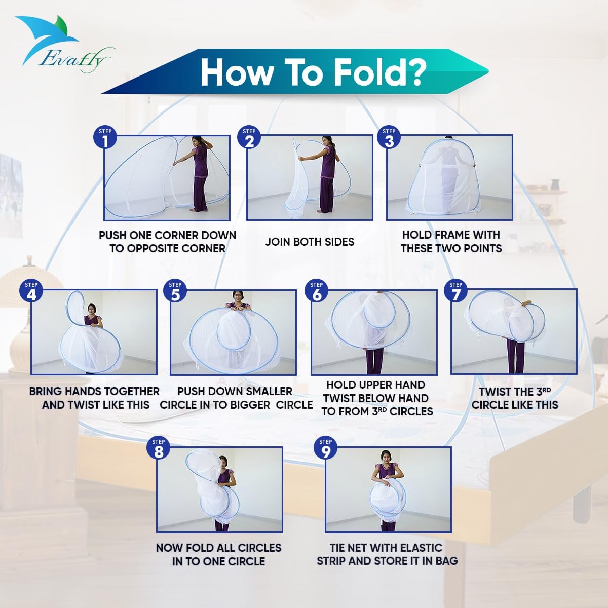 Evafly mosquito net - home bedroom use