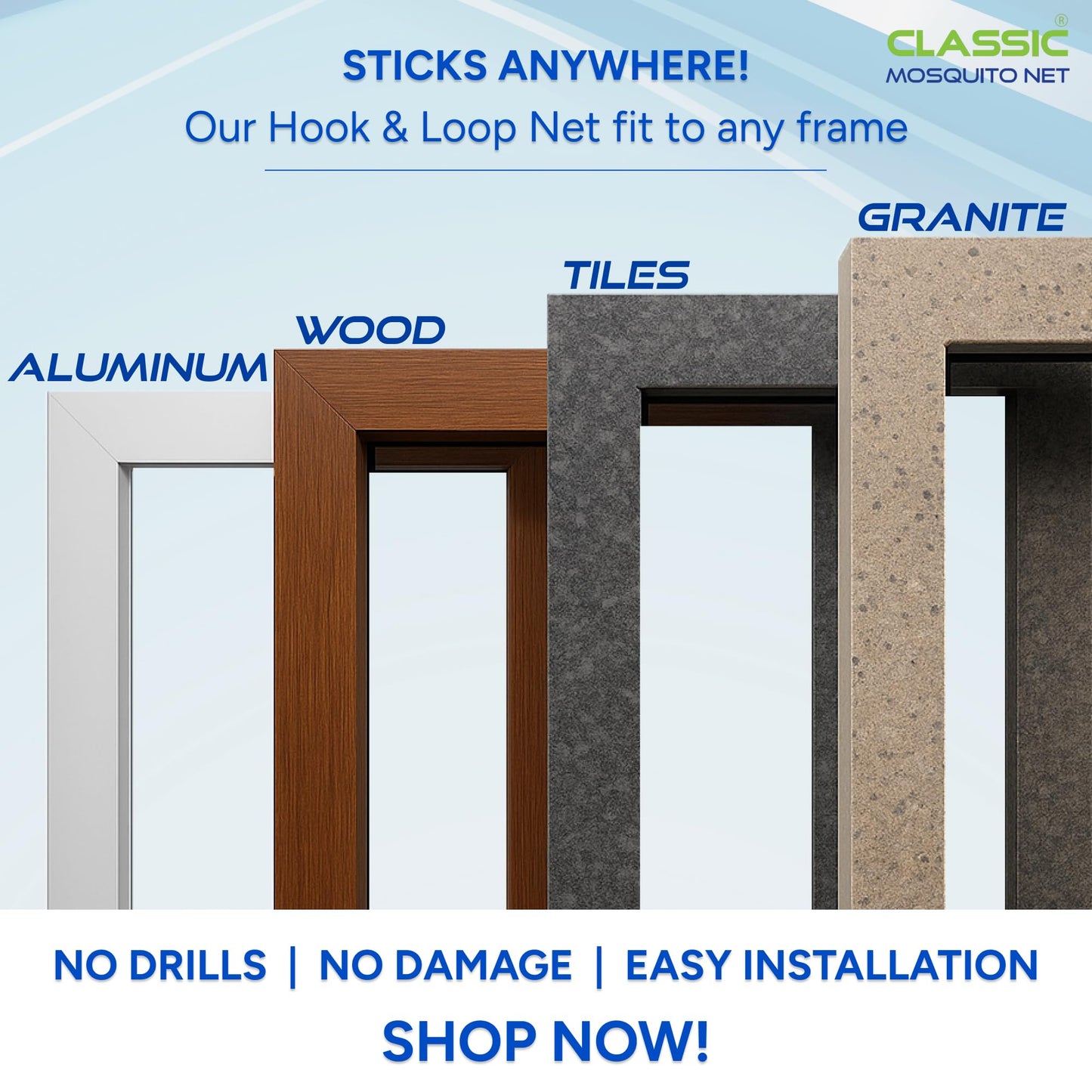 Classic Mosquito Net AC Door Curtain - Effective insect protection