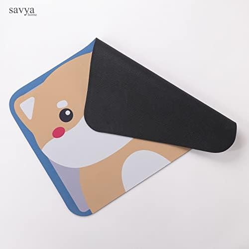 Combo: Anti-Skid Door Mat for Kids & Bathroom | Floor Protection | 2 PCs | Blue & Grey