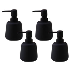 The Better Home 260ml Soap Dispenser Bottle - Black (Set of 4)  | Elegant and Functional Liquid Pump for Kitchen, Wash-Basin, and Bathroom