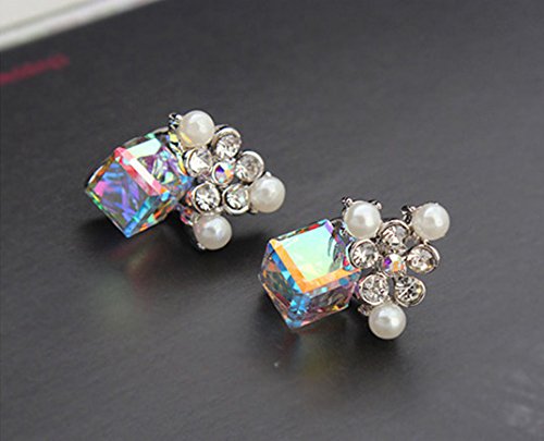 Yellow Chimes Topaz Cube Earrings - Perfect gift for anniversaries