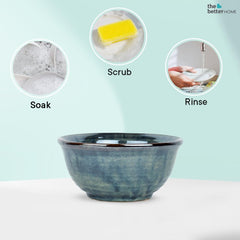 The Better Home Terra Series Ceramic Serving Bowl | Ramen Soup Bowl Microwave Safe | Scratch Resistant | Stain Proof
