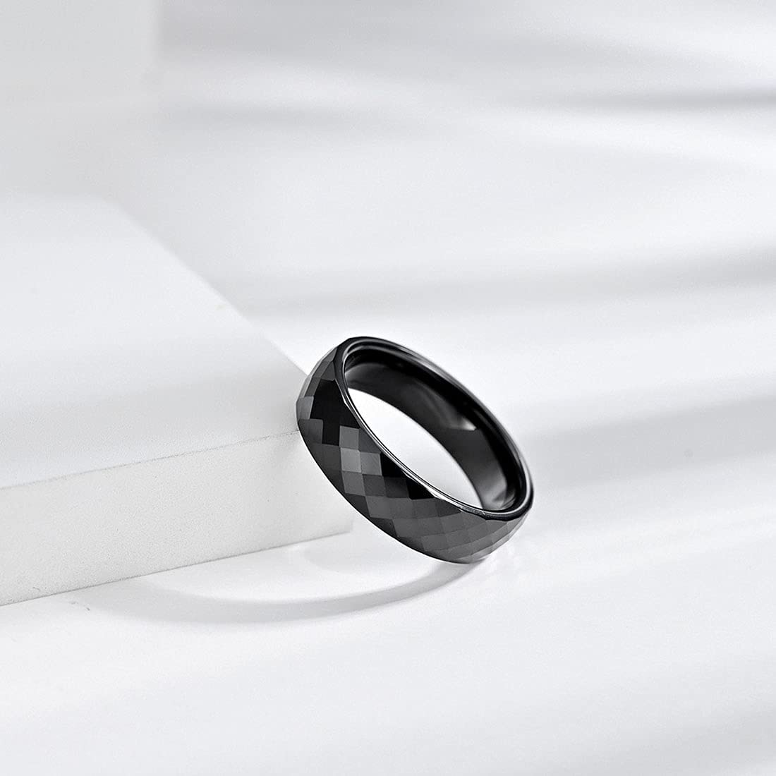 Yellow Chimes Black Metal Stainless Steel Ring - Elegant accessory for men