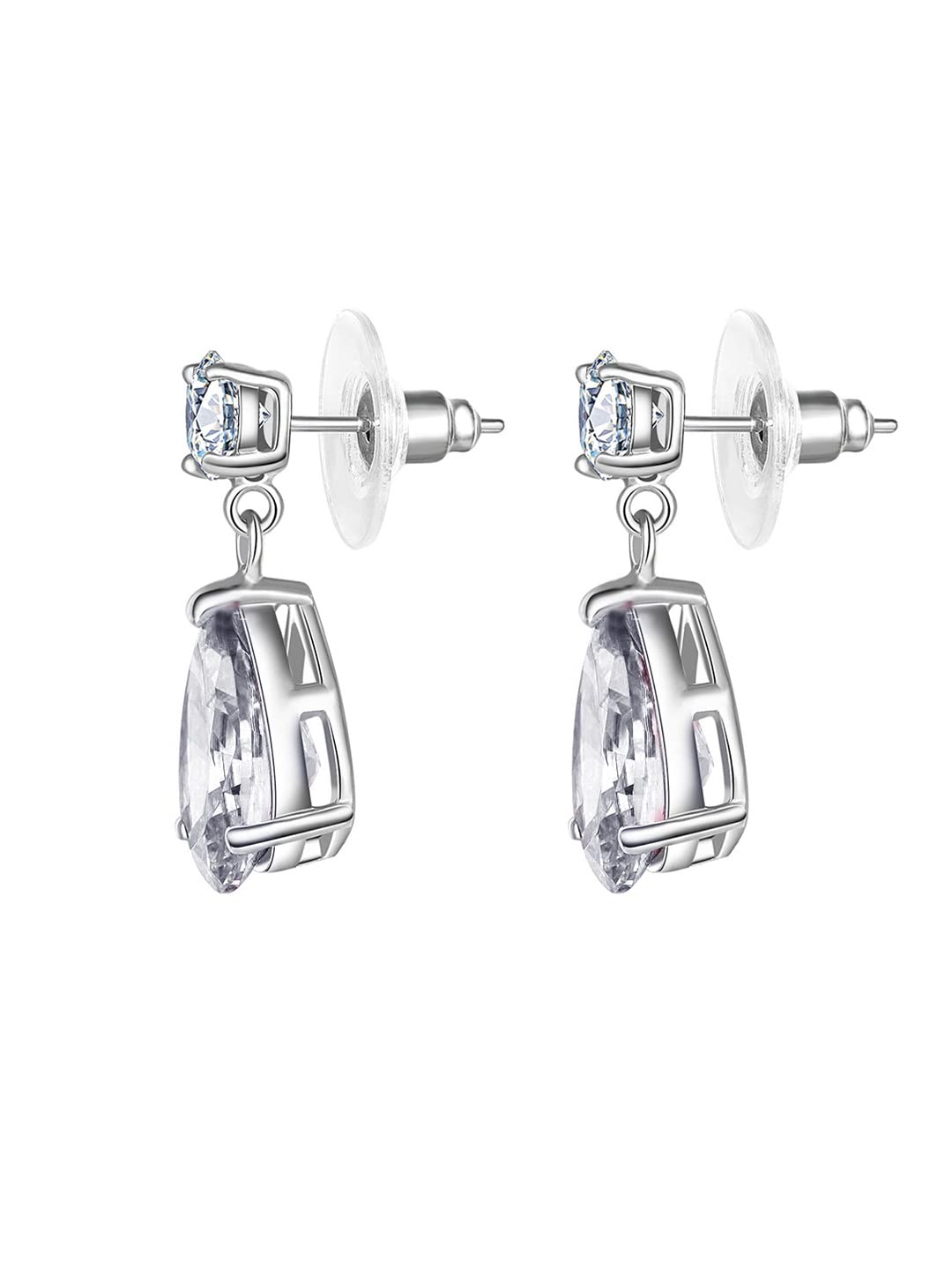 Yellow Chimes white crystal earrings - Perfect for parties