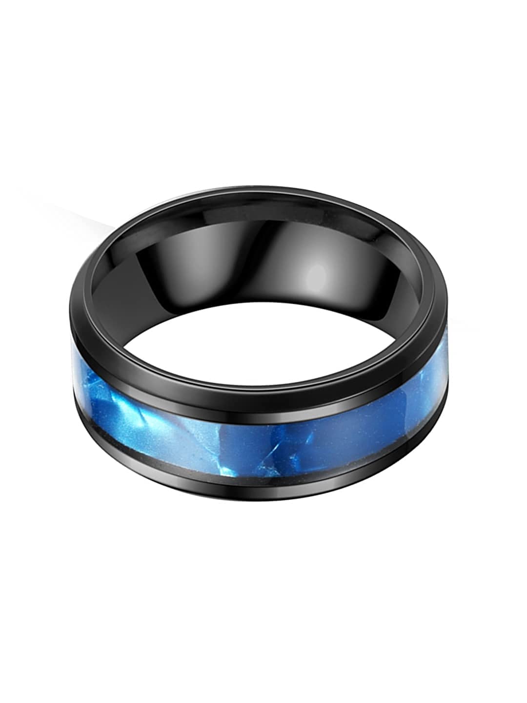 Yellow Chimes men's platinum plated ring - casual wear