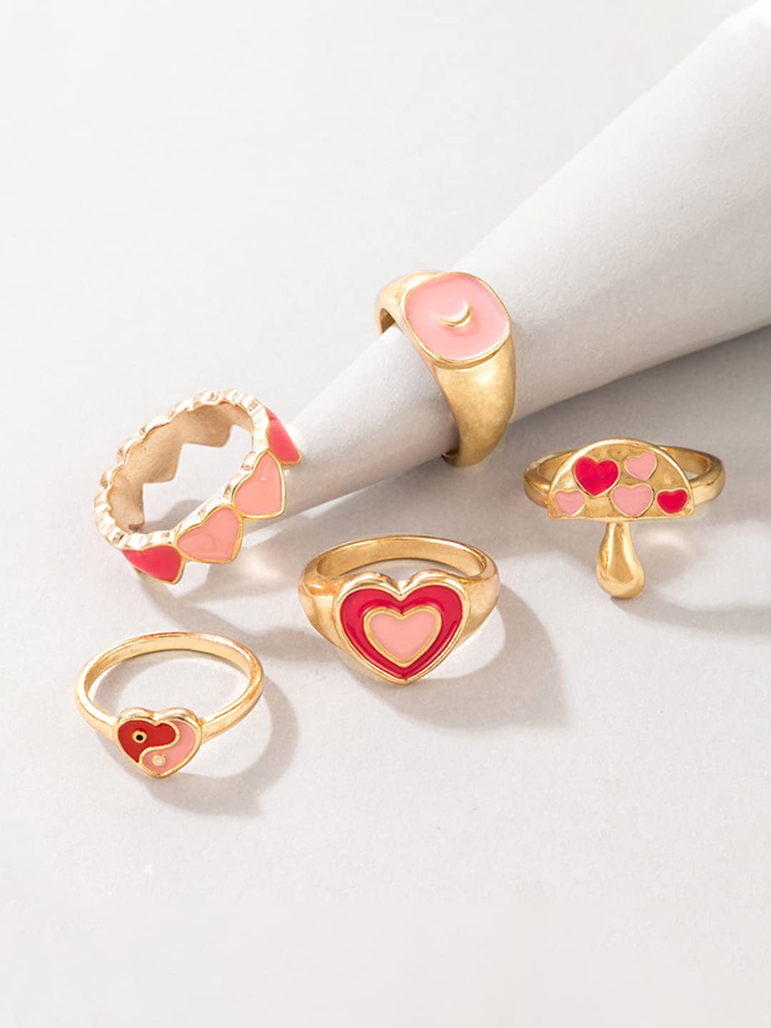 Yellow Chimes gold plated knuckle rings - for formal occasions