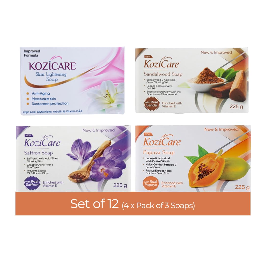 Buy Combo: Kozicare Skin Lightening Soap Bars - Kojic Acid & Saffron  The  Better Home
