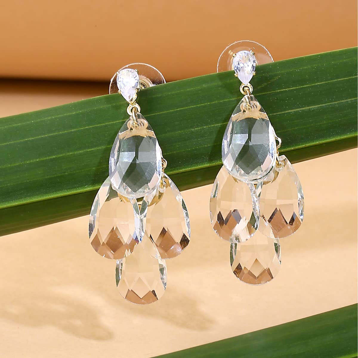 Yellow Chimes teardrop earrings - stylish accessory for girls