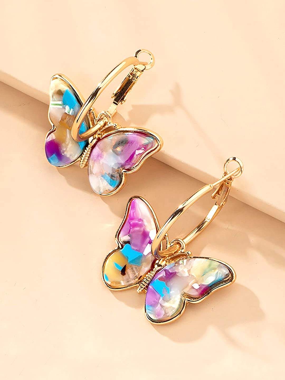 Yellow Chimes multicolor hoop earrings - Casual outfit accessory