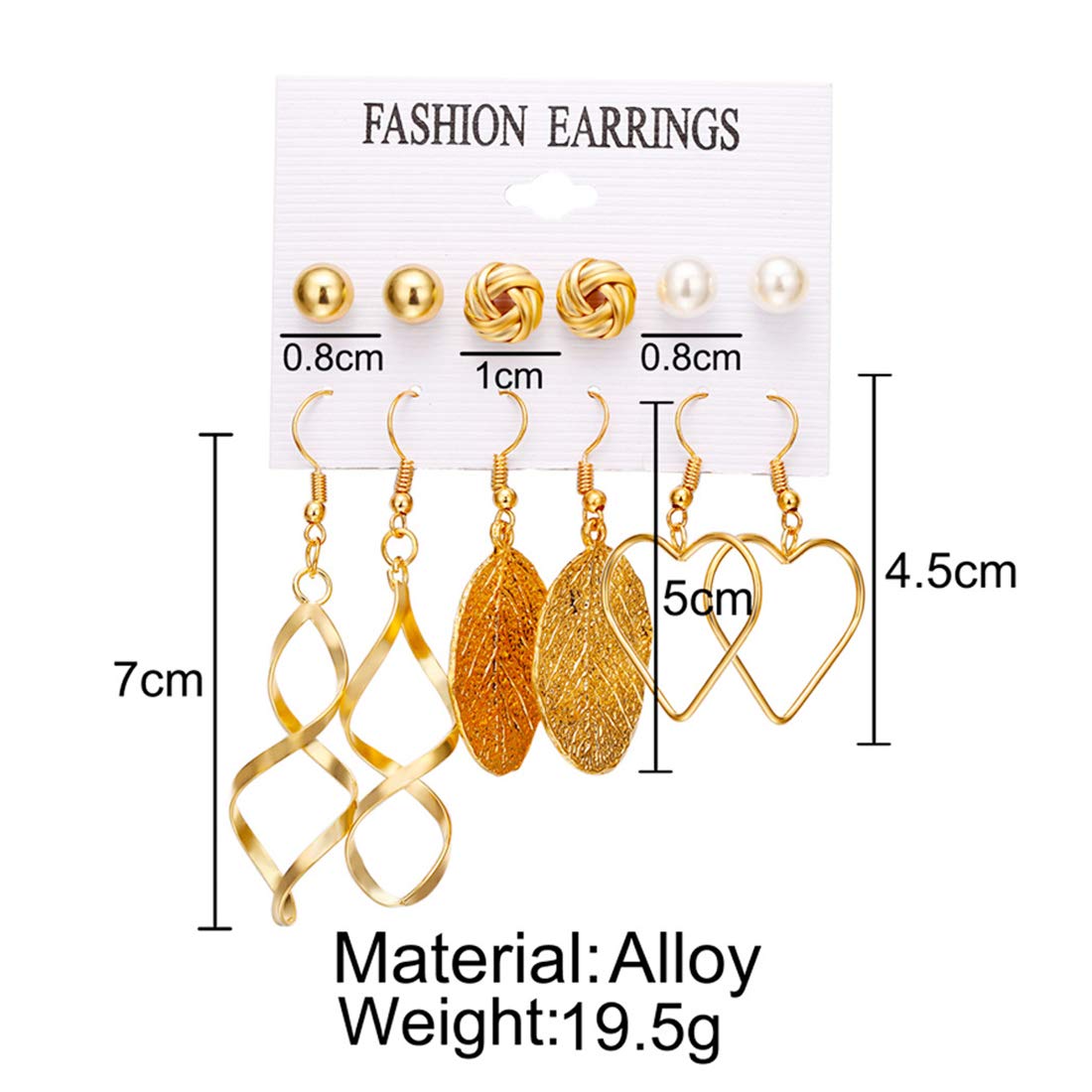 Yellow Chimes Assorted Earrings - Fashion Accessory for Parties