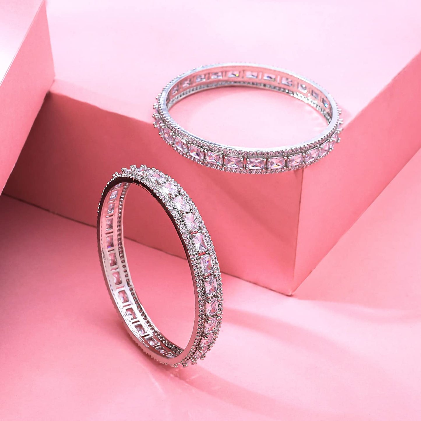 Yellow Chimes American Diamond Bangles - Perfect for weddings