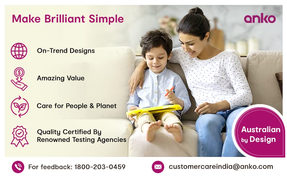 Anko Artificial Bleached Greenery Bunch with White Stoneware Vase | Decorative Items for Home, Office, Bedroom, Balcony, Living Room, Table Top | Natural Look Artificial Plant for Home Décor