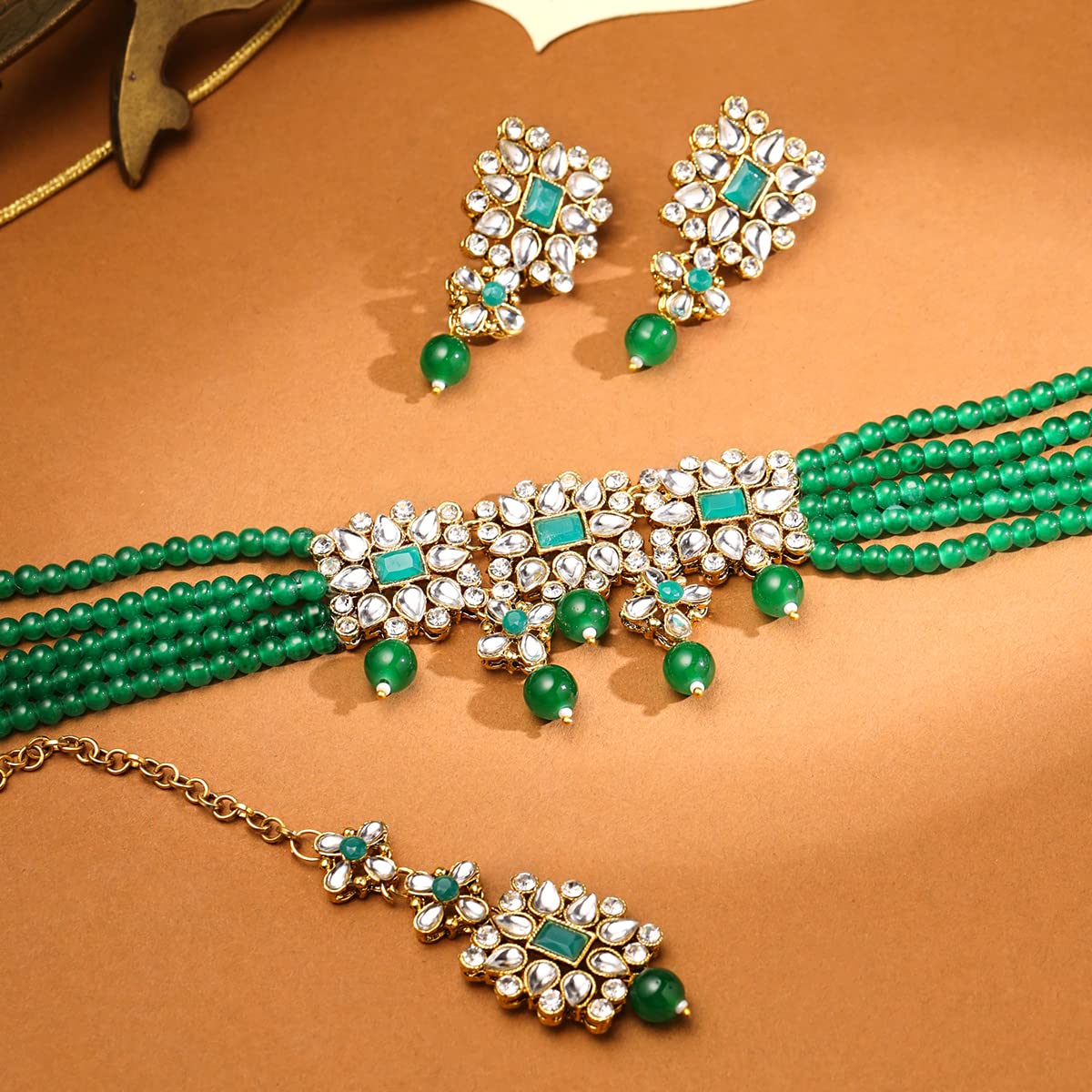 Yellow Chimes jewellery set - Festive occasion wear