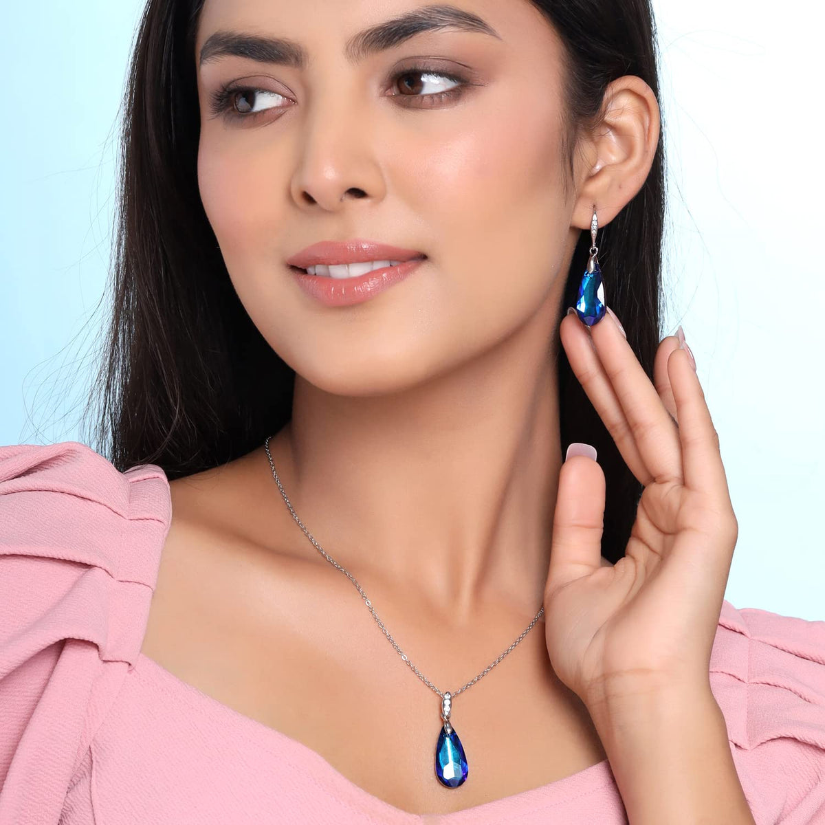 Yellow Chimes TearDrop Pendant Set - Affordable Fashion Accessory