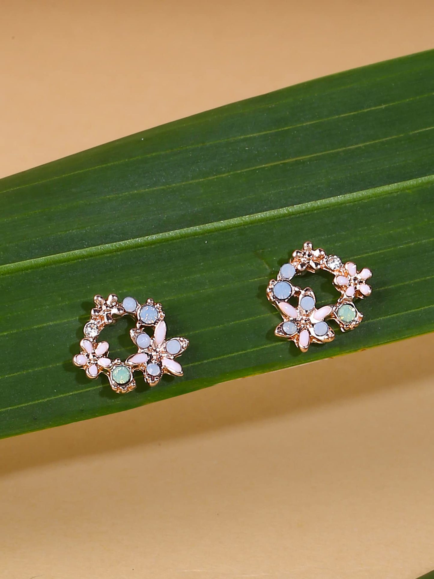 Yellow Chimes rose gold earrings - stylish for daily wear