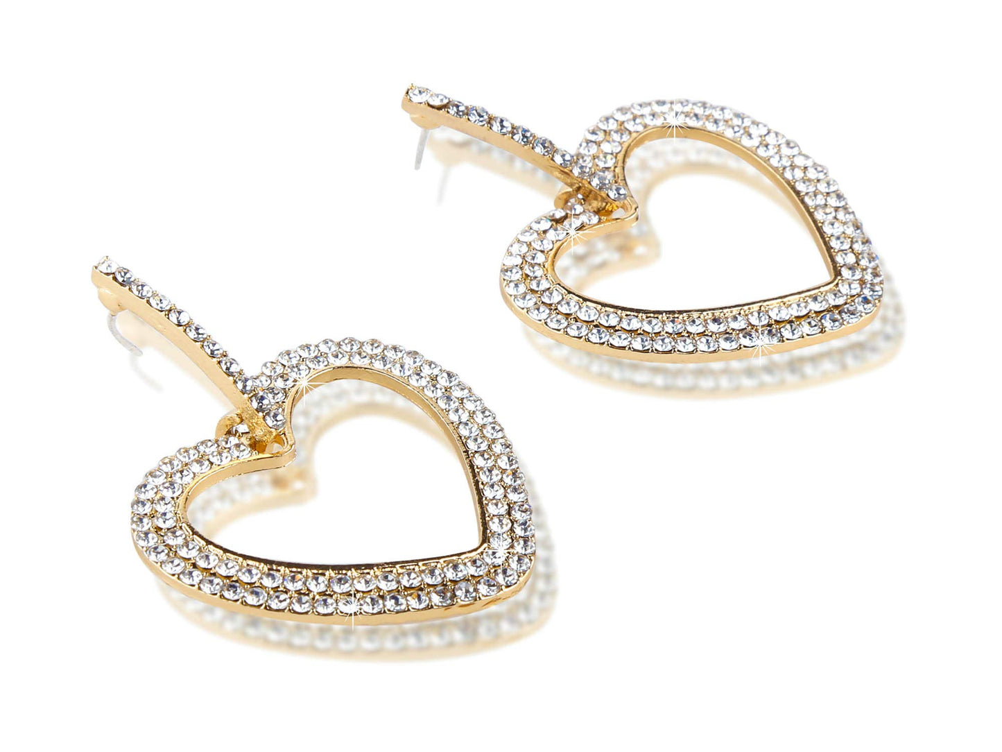 Yellow Chimes golden heart earrings - perfect for date nights