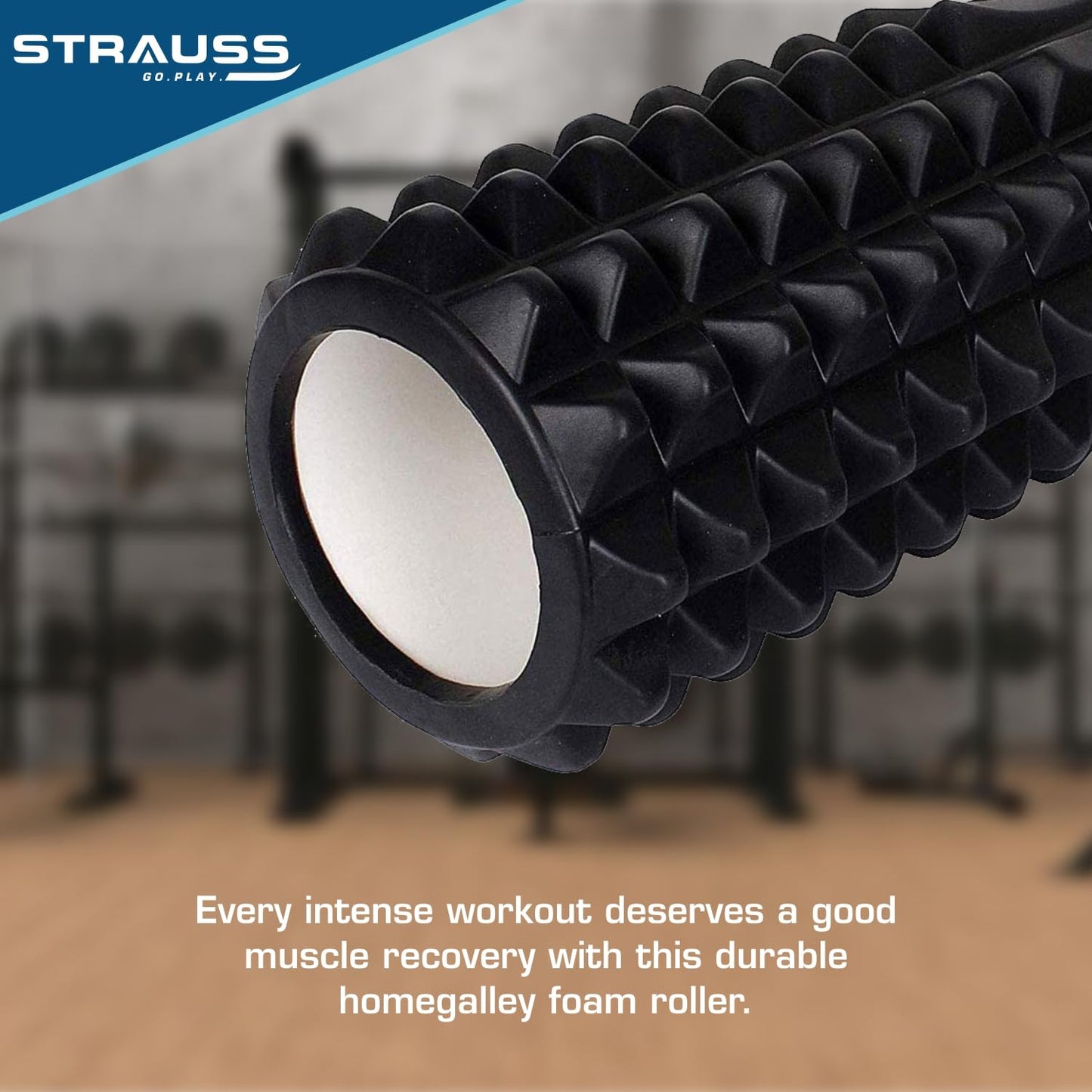 Strauss Grid Foam Roller - Post-workout recovery aid