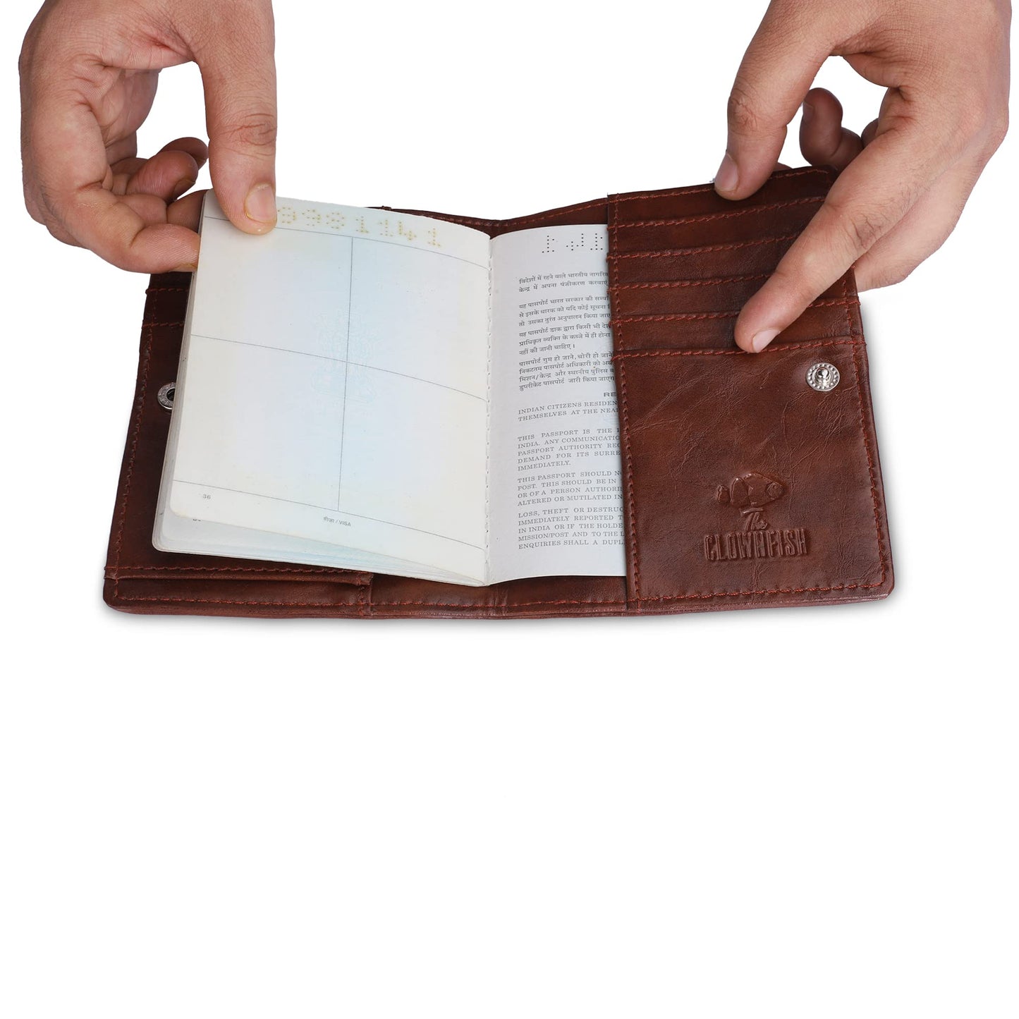 Tapestry Fabric & Faux Leather Passport Wallet - Lightweight, Compact | Flap Pocket | OffWhite Floral