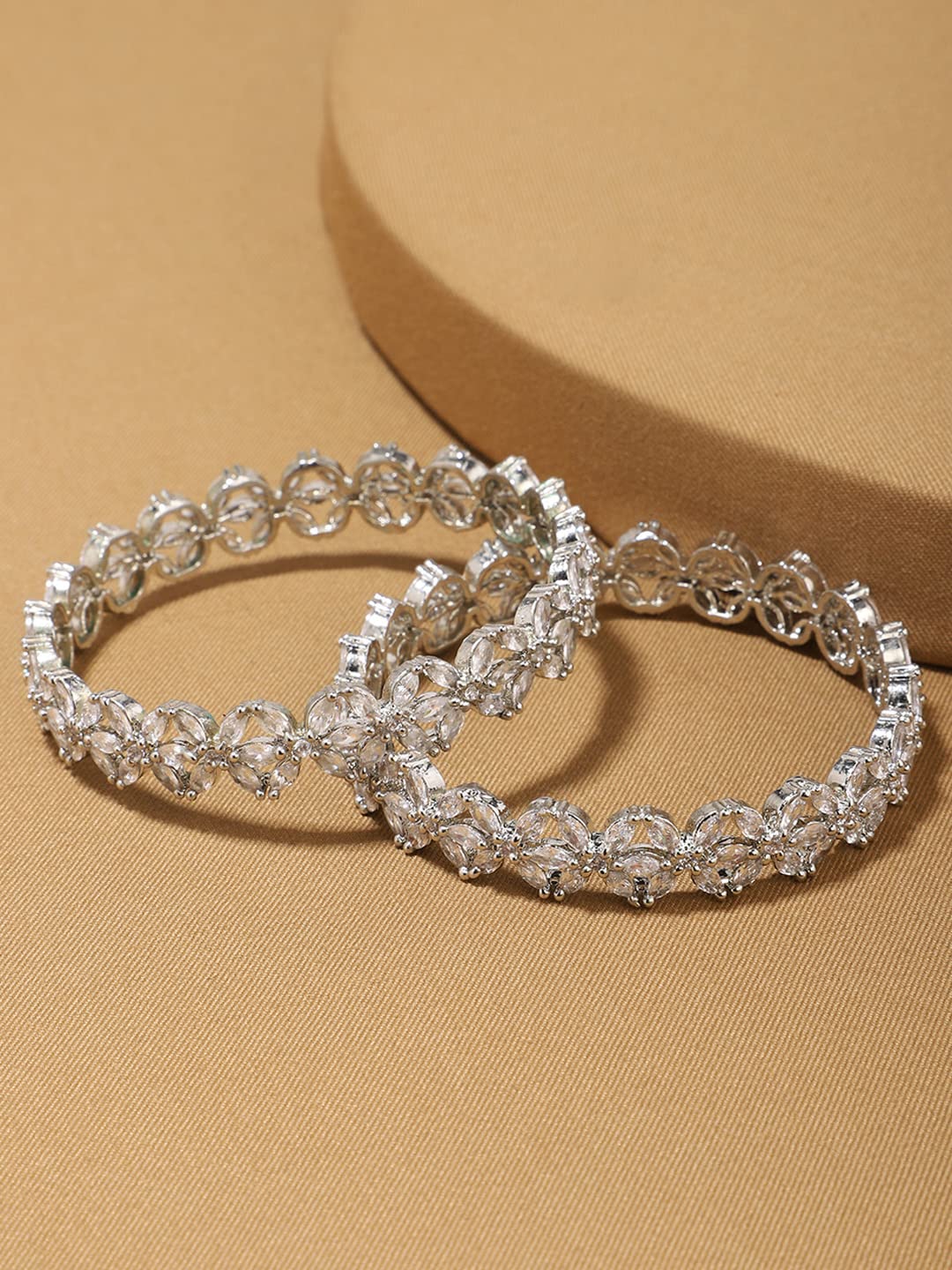 Yellow Chimes silver toned bangles - traditional wedding accessory