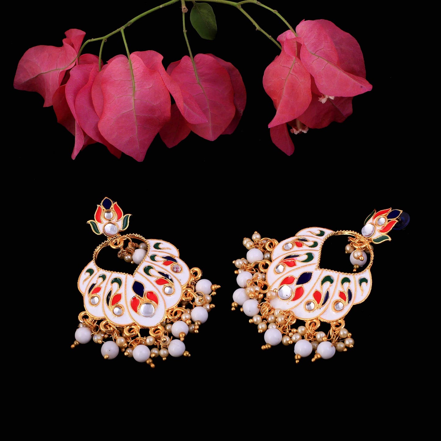 Yellow Chimes gold plated earrings - party accessories