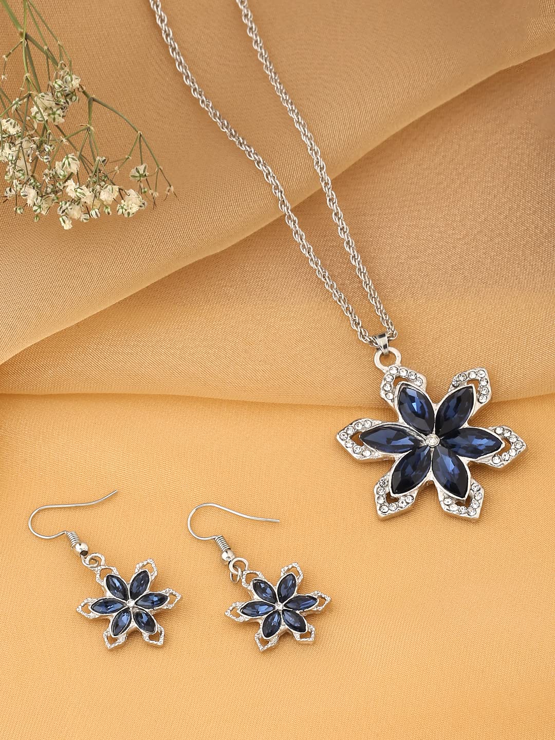 Yellow Chimes Blue Pendant - Birthday Gift Idea