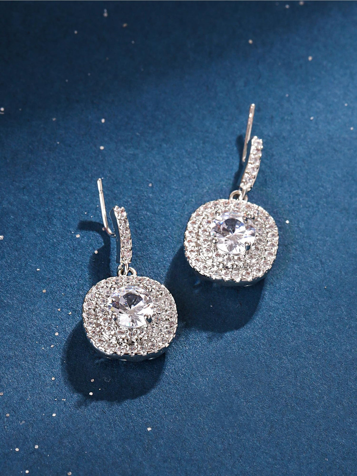 Kairangi Silver Crystal Drop Earrings - Anniversary Surprise