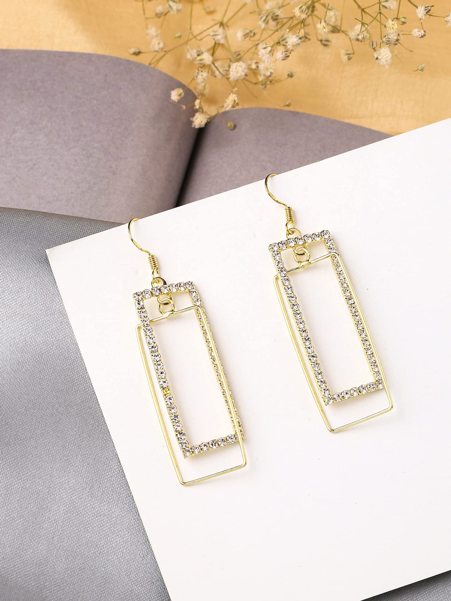 Yellow Chimes Pearl Dangler Earrings - Elegant accessory for weddings