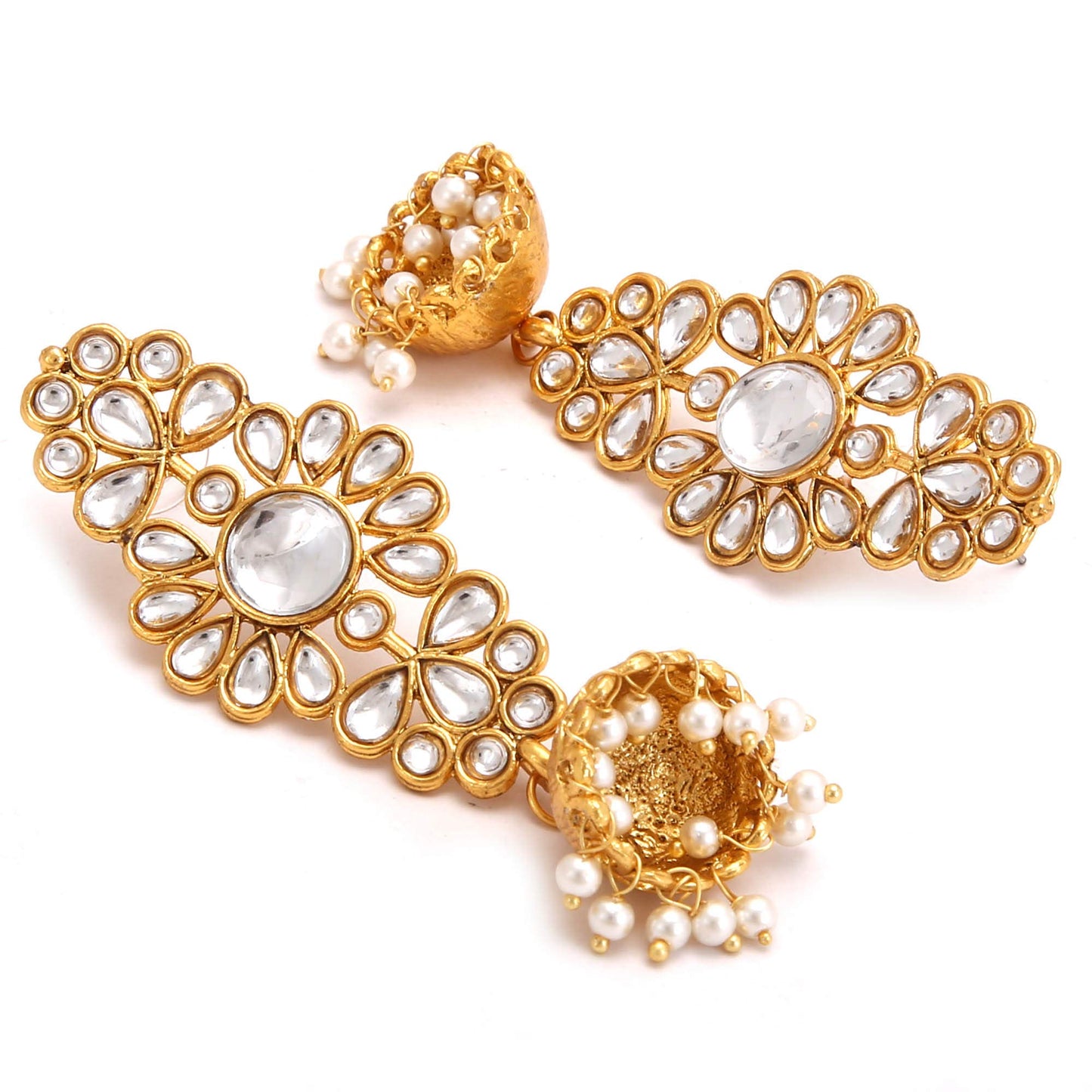 Yellow Chimes Jhumka Earrings - Ethnic Fashion Accessory