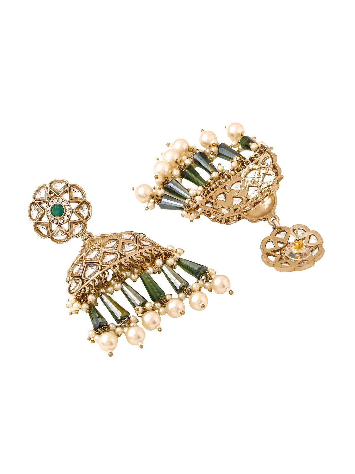 Yellow Chimes Chandbali Earrings - Festive Celebration
