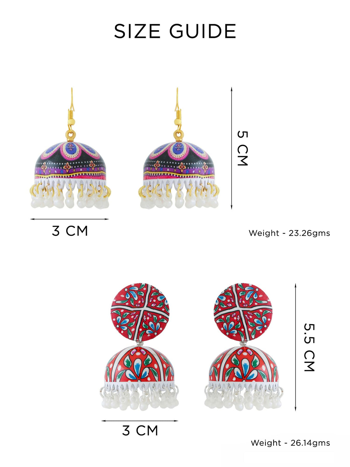 Yellow Chimes Meenakari Jhumka Earrings - Gift for Friends