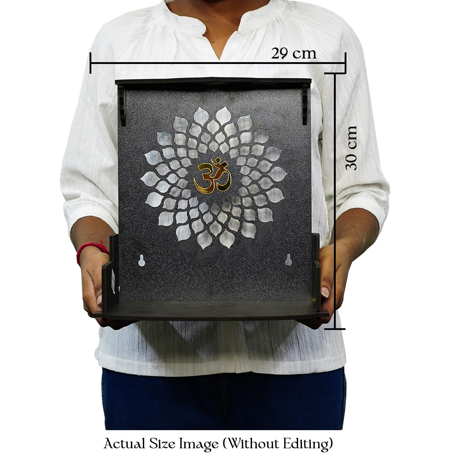 Buy Ekhasa Wooden Pooja Mandir Wall Mounted with LED The Better Home