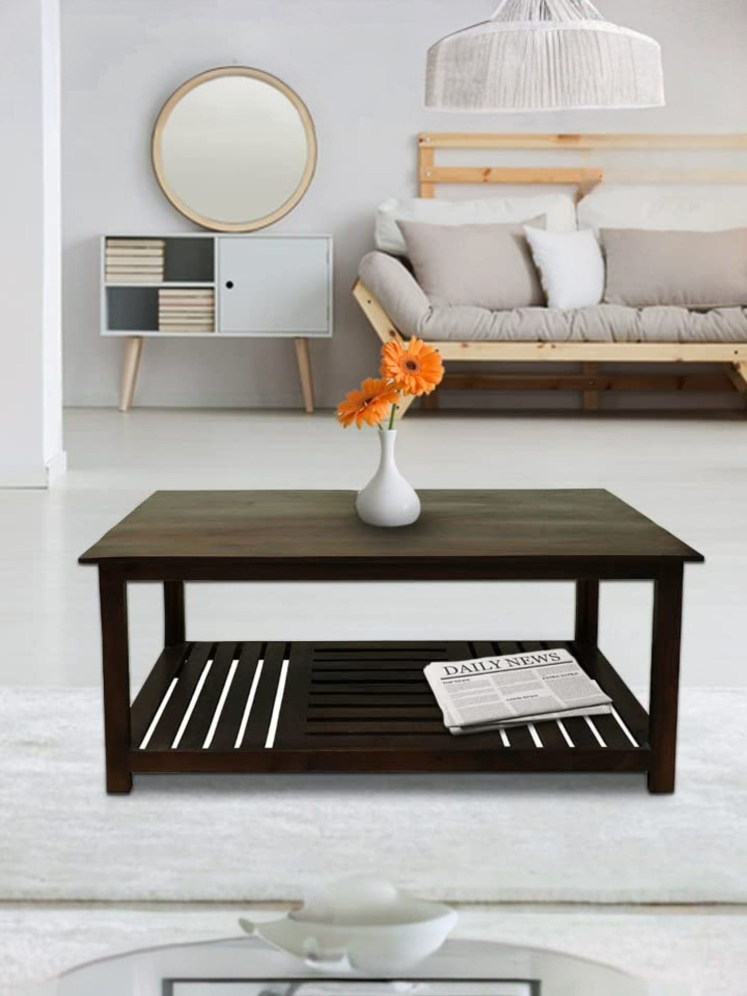 USHA SHRIRAM Wooden Center Table | Centre Table for Living Room (55x10 ...