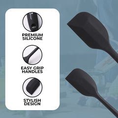 The Better Home Silicon Spatula Set for Non Stick Pans | Heat Resistant, Durable, Flexible Cookware Set | BPA Free & Odourless Non Stick Utensil Set for Cooking (with Kadai)