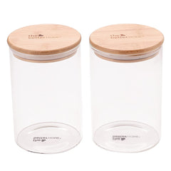 The Better Home Zen Series Borosilicate Glass Jar for Kitchen Storage | Kitchen Container Set and Storage Box, Glass Containers with Lid | Air Tight Containers for Kitchen Storage |Pack of 2 (1000ml)