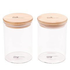 The Better Home Zen Series Borosilicate Glass Jar for Kitchen Storage | Kitchen Container Set and Storage Box, Glass Containers with Lid | Air Tight Containers for Kitchen Storage |Pack of 2 (600ml)