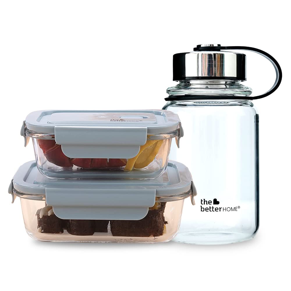 410 ml + 1040 ml Glass Meal Prep Containers Reusable,Food Containers with  Lids
