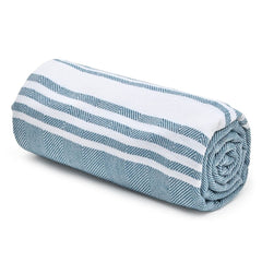 The Better Home 100% Cotton Turkish Bath Towel | Quick Drying Cotton Towel | Light Weight, Soft & Absorbent Turkish Towel (Pack of 1, Blue)