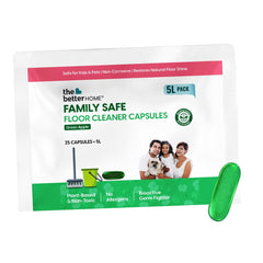 The Better Home Family Safe Floor Cleaner Liquid 5 Litre | Non Toxic, Baby Safe & Pet Safe | Biodegradable & Eco Friendly | Natural Bio Active Dirt & Germ Removal | with Lemongrass and Neem |