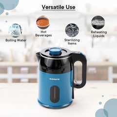The Better Home FUMATO 1.8 Litres Electric Kettle 1500W | Stainless Steel, Double Walled Cool Touch Body, 360° Swivel Base, Auto Cut-Off | Hot Water, Tea, Soup & Coffee | 1 Yr Warranty- Midnight Blue