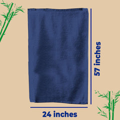 The Better Home Bamboo Bath Towel for Men & Women | 450GSM Bamboo Towel | Ultra Soft, Hyper Absorbent & Anti Odour Bathing Towel | 27x54 inches (Pack of 2, Blue + Grey)
