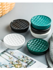 The Better Home Ceramic Soap Holder for Bathroom | Soap Holder for Kitchen Sink | Soap Stand | Bathroom Soap Holder | Bathroom Accessories (Green)-Pack of 1