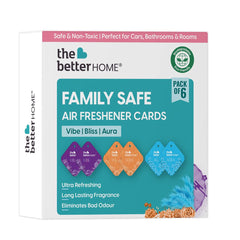The Better Home Air Freshener For Car, Bathroom (6 Cards) | 15 days Long Lasting Fragrance | Ultra Refreshing Car and Room Air Freshener (Pack of 1 (6 Pcs))