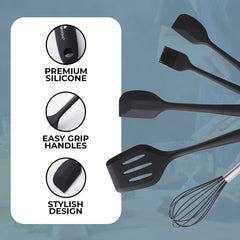 The Better Home Silicon Spatula Set for Non Stick Pans | Heat Resistant, Durable, Flexible Cookware Set | BPA Free & Odourless Non Stick Utensil Set for Cooking (Pack of 5)