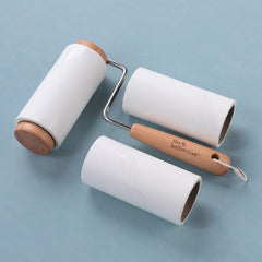 The Better Home Lint Roller for Clothes (1Pcs + 2 Rolls, 60 Sheets/Roll)| Lint Remover for Clothes With Wooden Handle, Easy Tear Sheets| Clothes Roller Cleaner | Fabric Shaver For Lint, Pet Hair, Dust
