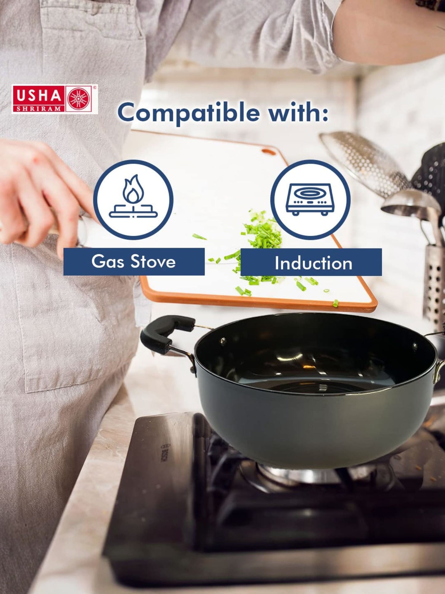 Usha Shriram Aluminium Kadai - Induction Cooktop Use