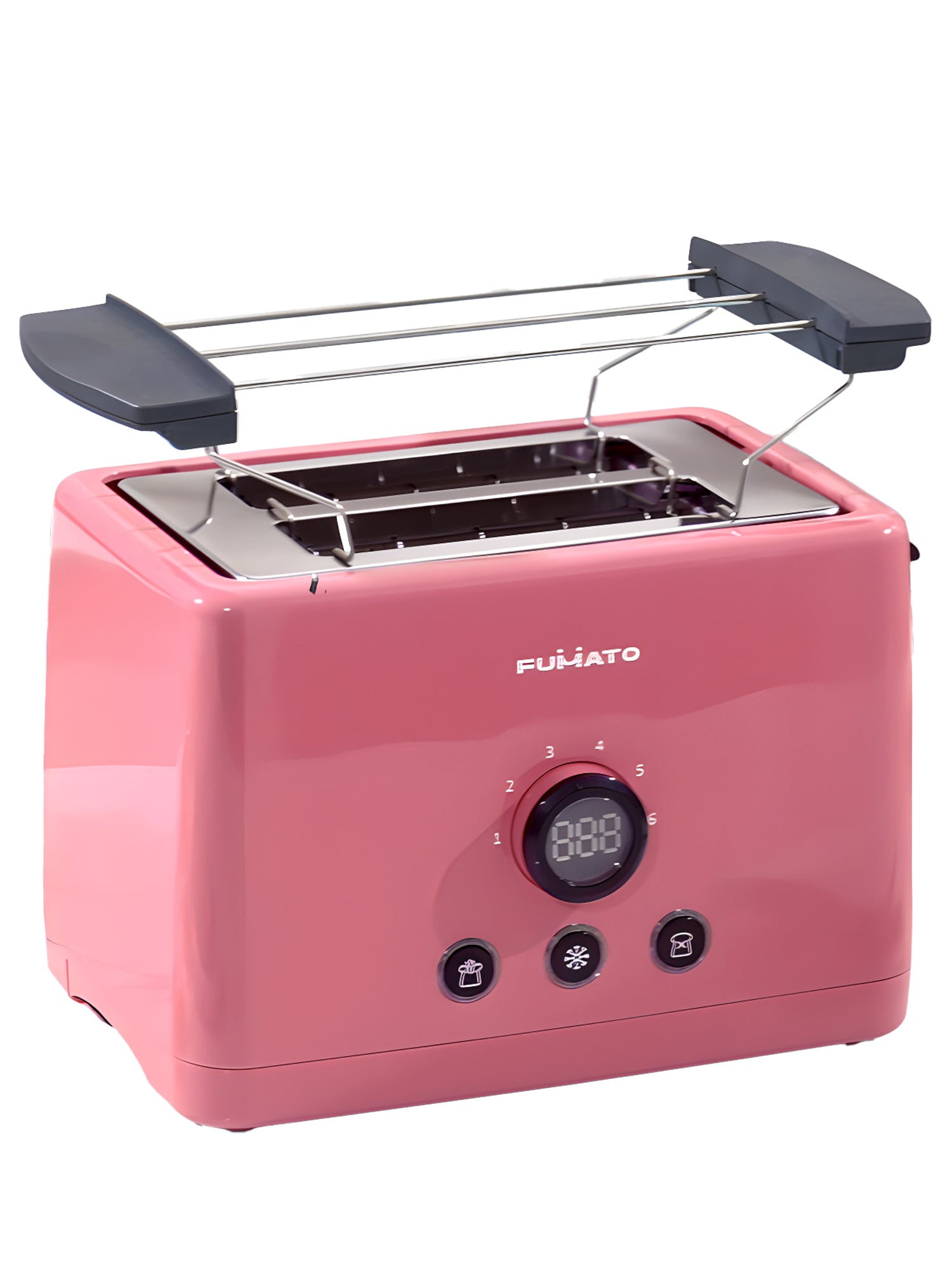 Fumato 1000W Bread Toaster 2 Slices with Bun Rack | Stainless Steel Au ...