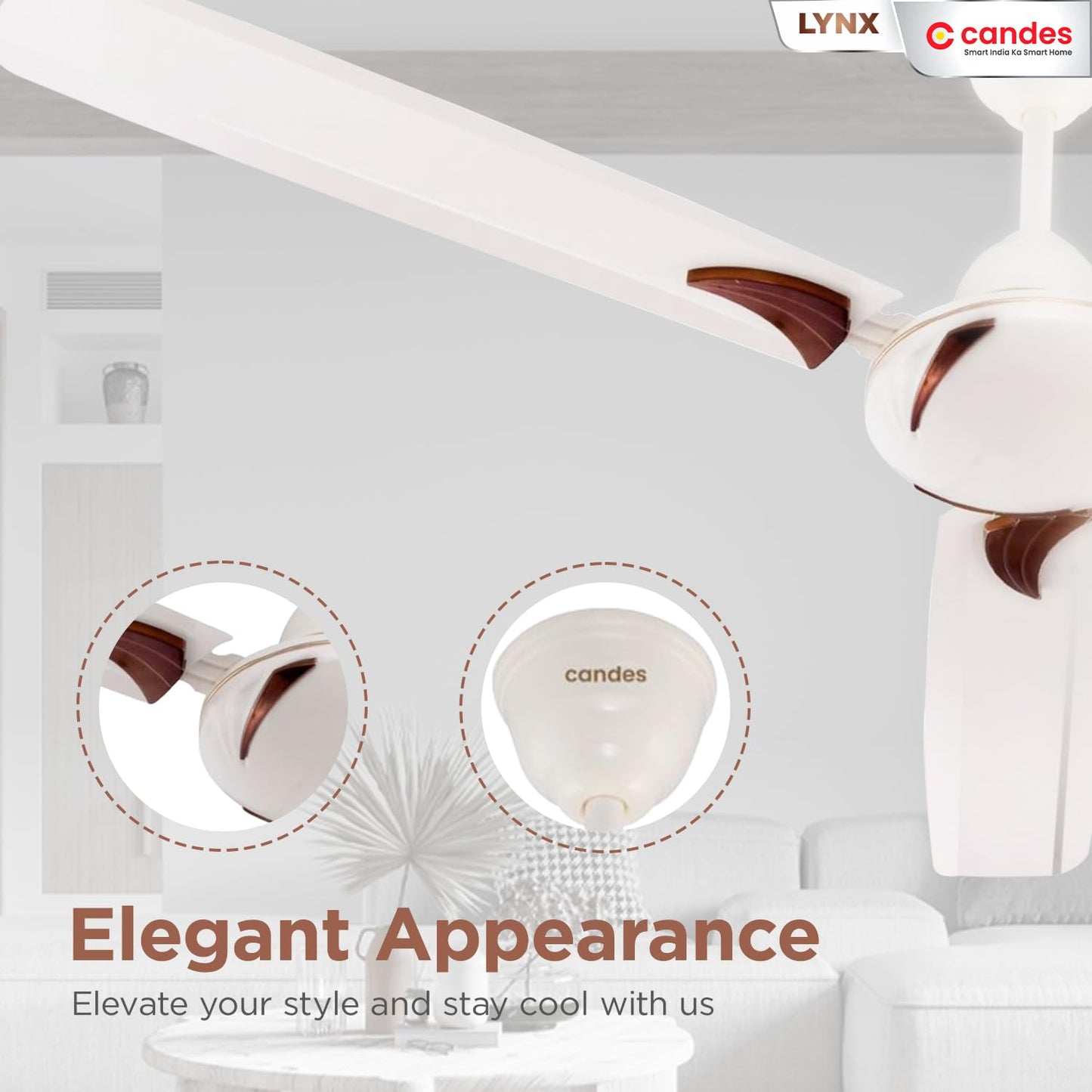 Candes ceiling fan - living room installation