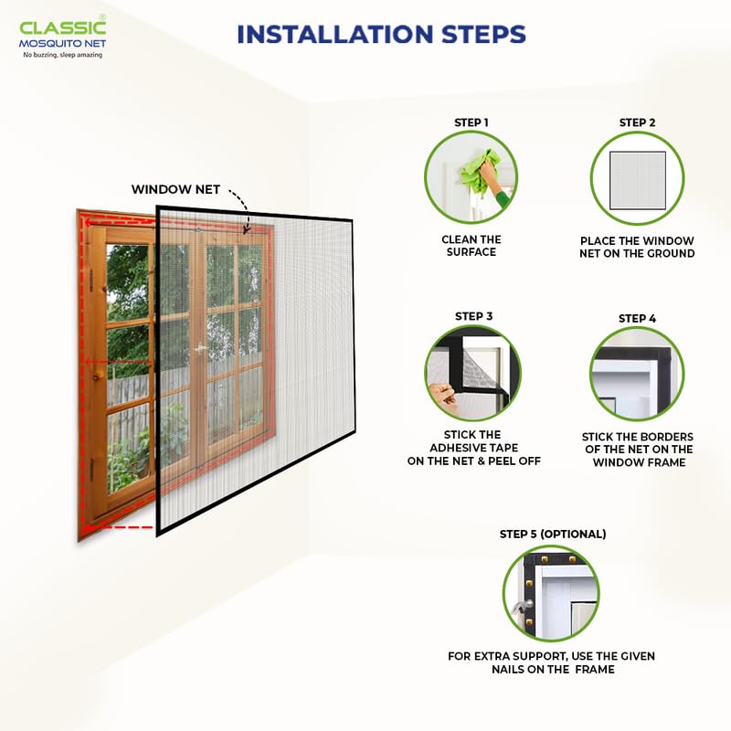Classic Mosquito Net Installation Guide - Easy self-adhesive setup